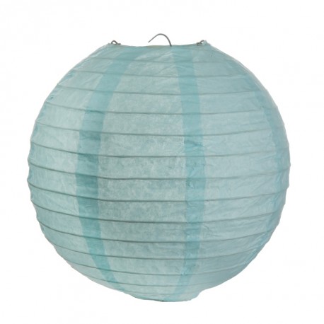 Lanterne boule chinoise papier bleu ciel 20 cm les 2