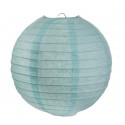 Lanternes boule chinoise papier bleu ciel 20 cm les 2