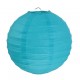Lanterne boule chinoise papier turquoise 20 cm les 2