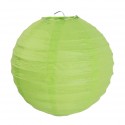 Lanternes boule chinoise papier vert anis 20 cm les 2