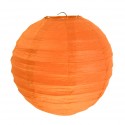 Lanternes boule chinoise papier orange 20 cm les 2