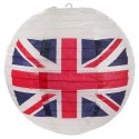 Lanternes boule papier drapeau anglais Union Jack 20 cm les 2