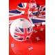 Lanterne boule papier drapeau anglais Union Jack 20 cm les 2