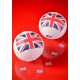 Lanterne boule papier drapeau anglais Union Jack 20 cm les 2