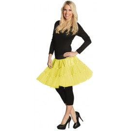 Déguisement Jupon tulle néon jaune femme