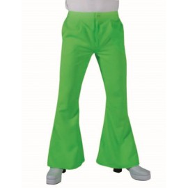 Déguisement pantalon hippie fluo vert homme luxe