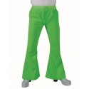 Déguisement pantalon hippie fluo vert homme luxe