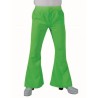 Déguisement pantalon hippie fluo vert homme luxe