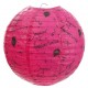 Lanterne boule papier joyeux anniversaire fuchsia 20 cm les 2