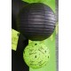 Lanterne boule papier joyeux anniversaire vert 20 cm les 2