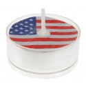 Bougies chauffe plat drapeau américain USA 3.5 cm les 4