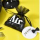 Sachets à dragées Mr noir blanc organdi les 10