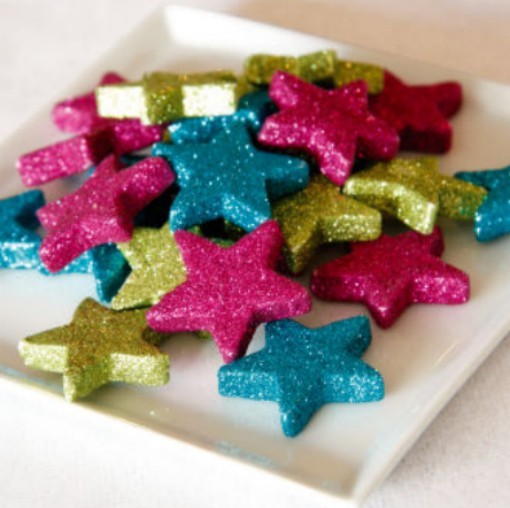 Etoile pailletée festive 4 cm les 12