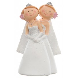 Figurine Mrs & Mrs couple de mariées femmes 10 cm