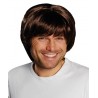 Perruque brune courte homme