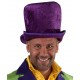 Chapeau haut de forme violet homme luxe