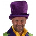 Chapeau haut de forme violet homme luxe