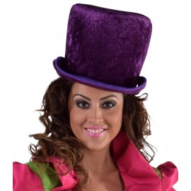 Chapeau haut de forme violet femme luxe