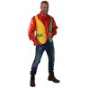 Déguisement gilet rouge jaune vert homme luxe
