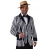 Déguisement veste rayée noir et blanc homme luxe