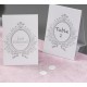 Marque-table Just Married carton blanc 15 cm les 6