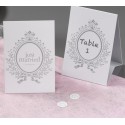 Marque-table Just Married carton blanc 15 cm les 6