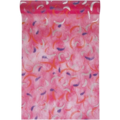 Chemin de table Rio fushia intissé 5 M