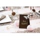 Marque-table carton chocolat 15 cm les 6