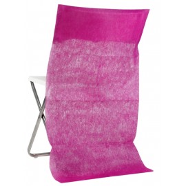 Housses dossier de chaise intissé fuchsia les 10