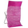 Housses dossier de chaise intissé fuchsia les 10