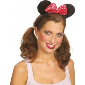 Serre-tête Minnie adulte avec noeud à pois