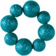 Ronds de Serviette Boules Turquoise