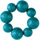 Ronds de Serviette Boules Turquoise