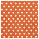 Serviette de table orange à pois en papier les 20