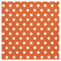 Serviettes de table orange à pois en papier les 20