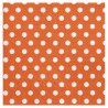 Serviettes de table orange à pois en papier les 20