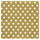 Serviettes de table or à pois en papier les 20