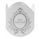 Rond de serviette Just Married Blanc les 6