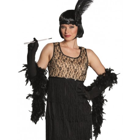 Boa noir en plumes 66 grs - 1.80 M