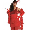 Boa rouge en plumes 66 grs - 1.80 M