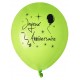 Ballon joyeux anniversaire vert noir 23 cm les 8