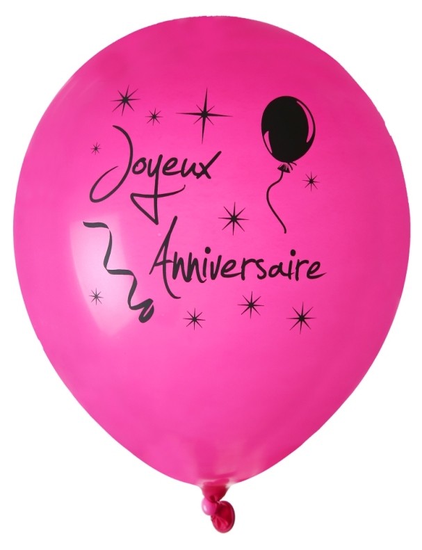 Ballon Joyeux Anniversaire Fuchsia Noir 23 Cm Les 8 Ballons De Baudruche Ballon Joyeux Anniversaire Fuchsia Noir 23 Cm Les 8 Ballons De Baudruche
