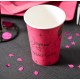 Gobelet carton joyeux anniversaire fuchsia les 10