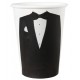 Gobelet carton Mr blanc noir les 10