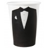 Gobelet carton Mr blanc noir les 10