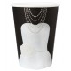 Gobelet carton Mrs noir blanc les 10