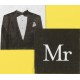 Serviettes de table Mr & Mrs Costume Mr en papier les 20