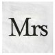 Serviettes de table Mr & Mrs Robe Mrs en papier les 20