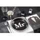 Assiette carton Mr & Mrs noir blanc Mr 22.5 cm les 10