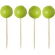 Piques cocktail macaron vert anis les 4